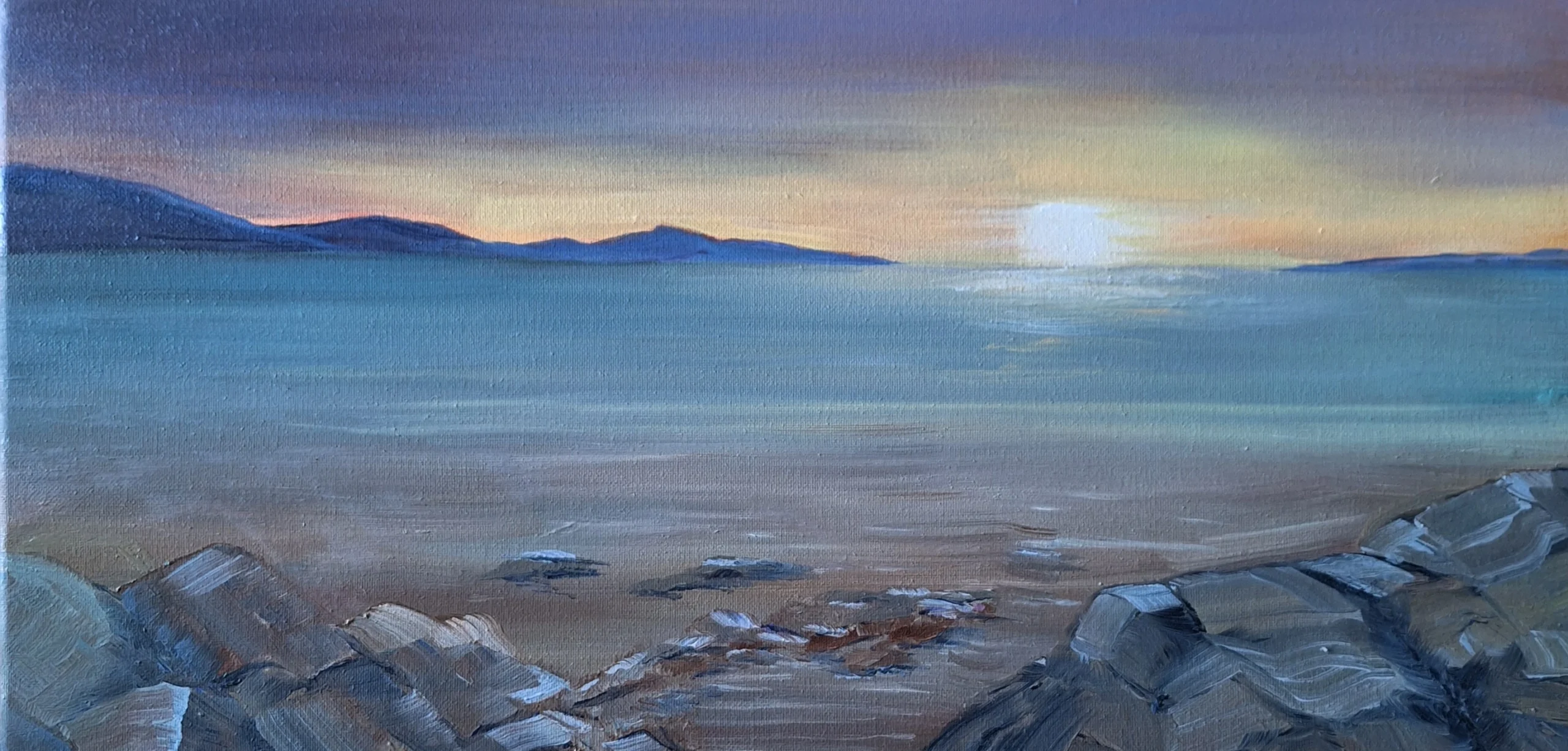 "A New Day" Oil on canvas 20x40cm [8x16in] Not for sale