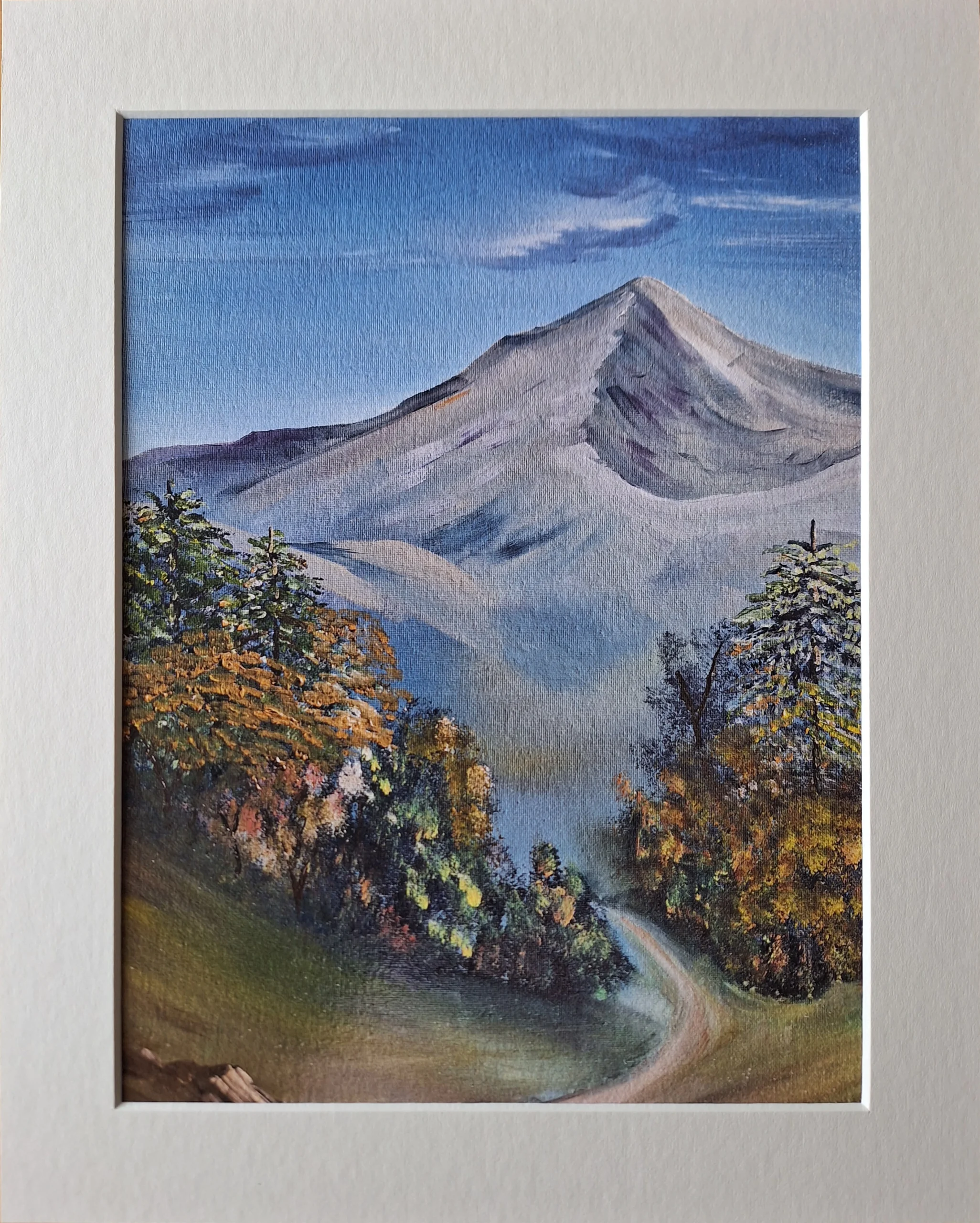 "Goatfell" Acrylics on paper 30x40cm [12x16in] Original not for sale Available as A4 prints and as A6 cards