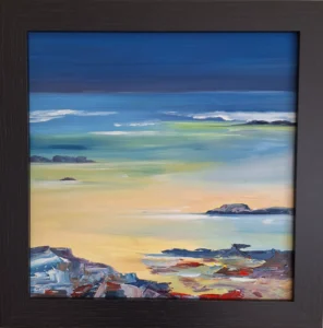 "Arran Glow" Oil on canvas board 30x30cm [12x12in] Not for sale