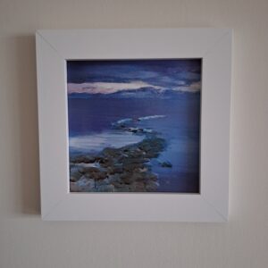 "Storm over Arran" Oil on canvas board 15x15cm [6x6in] Available as framed photocard, overall size 20x20cm [8x8in]